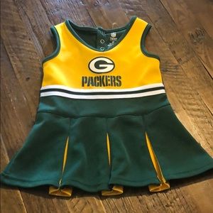 Green Bay Packer toddler cheerleading dress